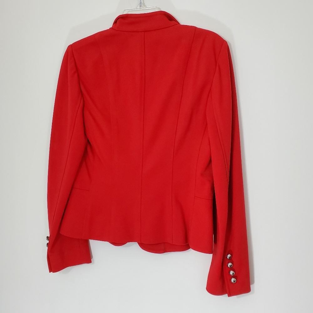 Talbots Red Button Front Jacket, Size 4 - image 6